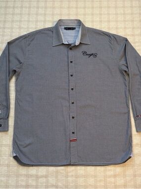 Coogi Luxe‎ Men's XXL Houndstooth Button Down Shirt
